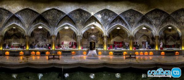 حمام تاریخی وکیل شیراز؛ بنایی با سقفی به زیبایی رنگین کمان